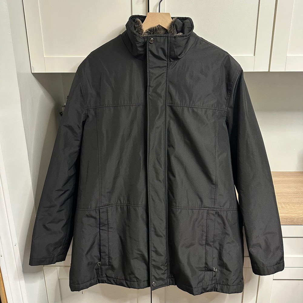 Marc New York Insulated Winter Coat Mens XL Jacket Faux Fur Lined Heavyweight